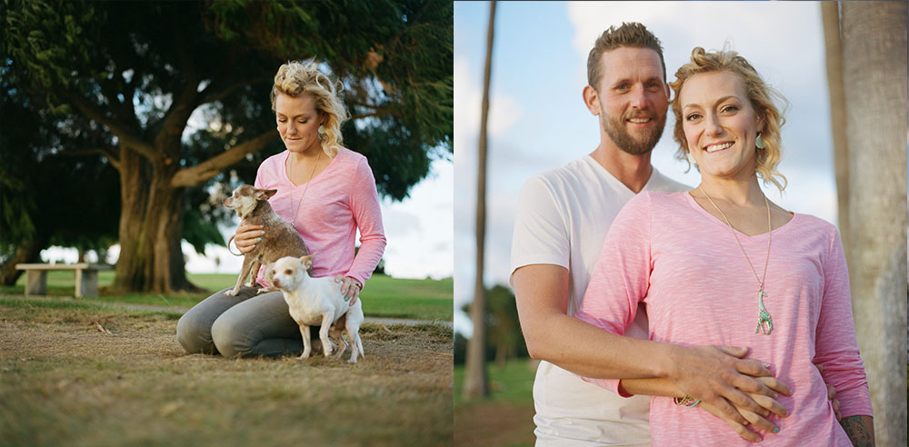 Portrait of woman (Morgan), and her dogs. ©William Bay Photographic Arts.