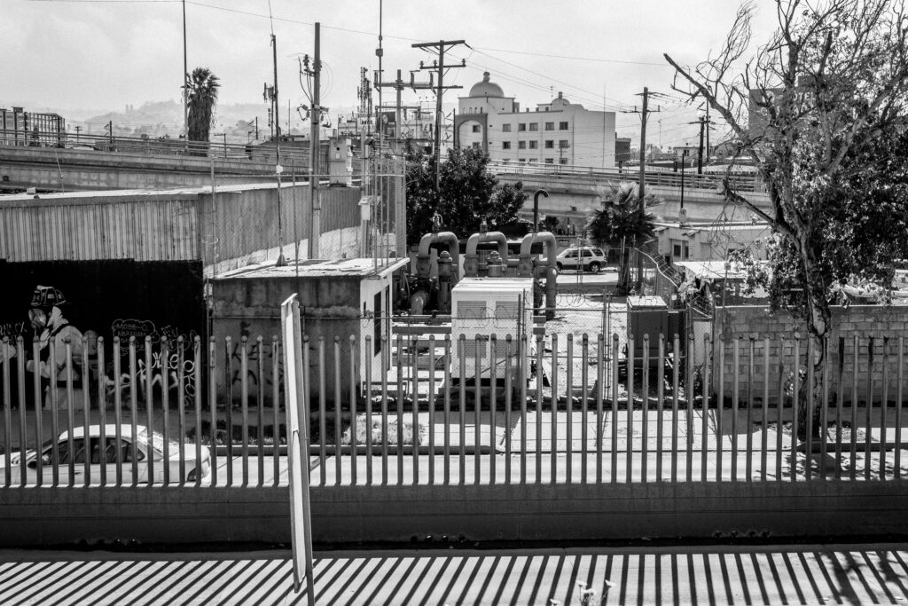 CILA pump station. Three pumps rise up from the River to handle sewage flows.