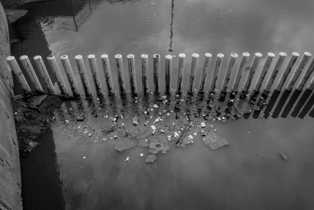 Smugglers Gulch collection pond water. 